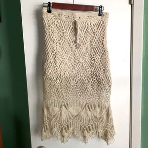 POL bohemian cream layer skirt